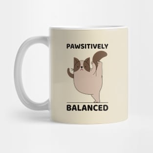 Pawsitively Balanced | Funny Cat Yoga Mug